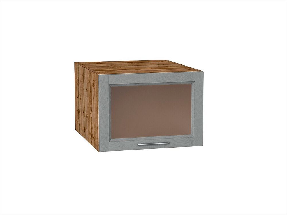 Шкаф верхний горизонтальный остекленный глубокий Сканди