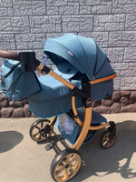 Коляска-трансформер 2в1 DAREX 608 Синий текстиль