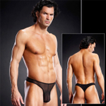 Трусы мужские танга из сетки S/M 46-48 (Цвет: черный)