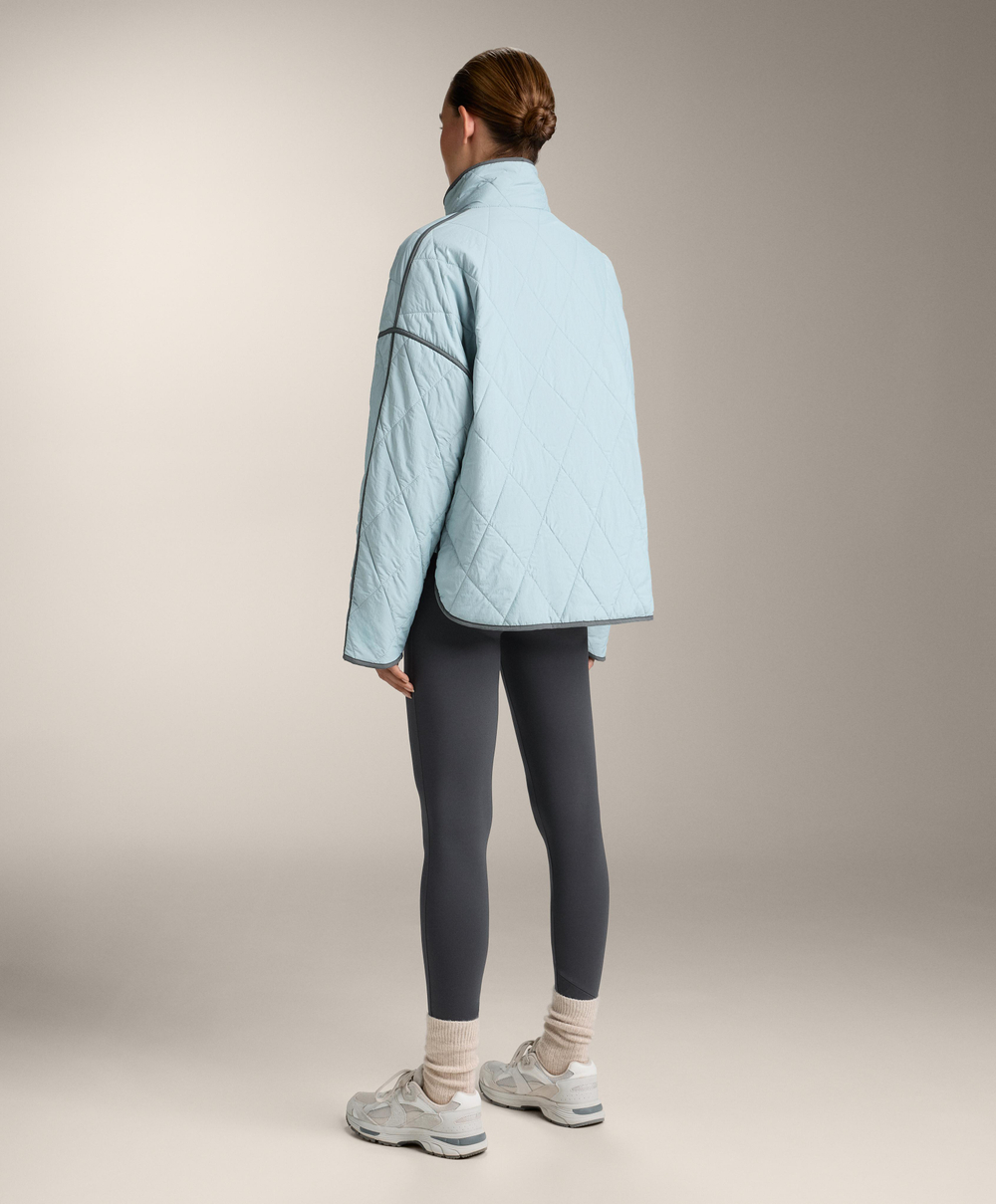 Oysho Водоотталкивающая стеганая куртка FELLEX® с AEROGEL, пыльно-синий