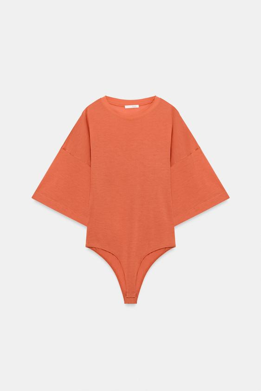 ZARA БОДИ С РУКАВАМИ ДО ЛОКТЯ, ЦВЕТ ЖЖЕНОГО АПЕЛЬСИНА