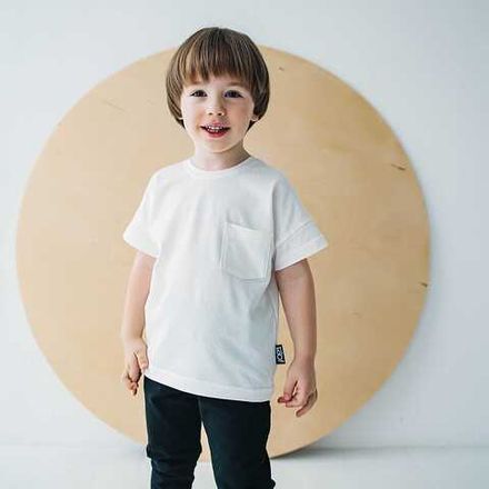 Футболка базовая "Молоко" с карманом