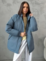 Куртка весенняя удлиненная с капюшоном