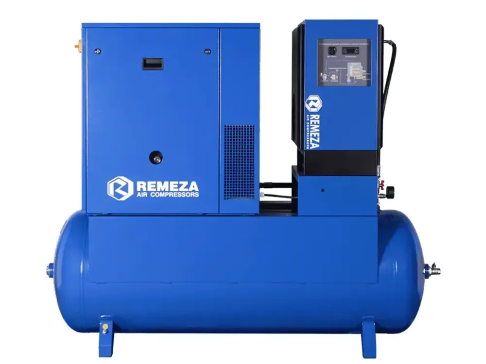 Винтовой компрессор Remeza ВК10E-15-500Д на ресивере 500л с осушителем