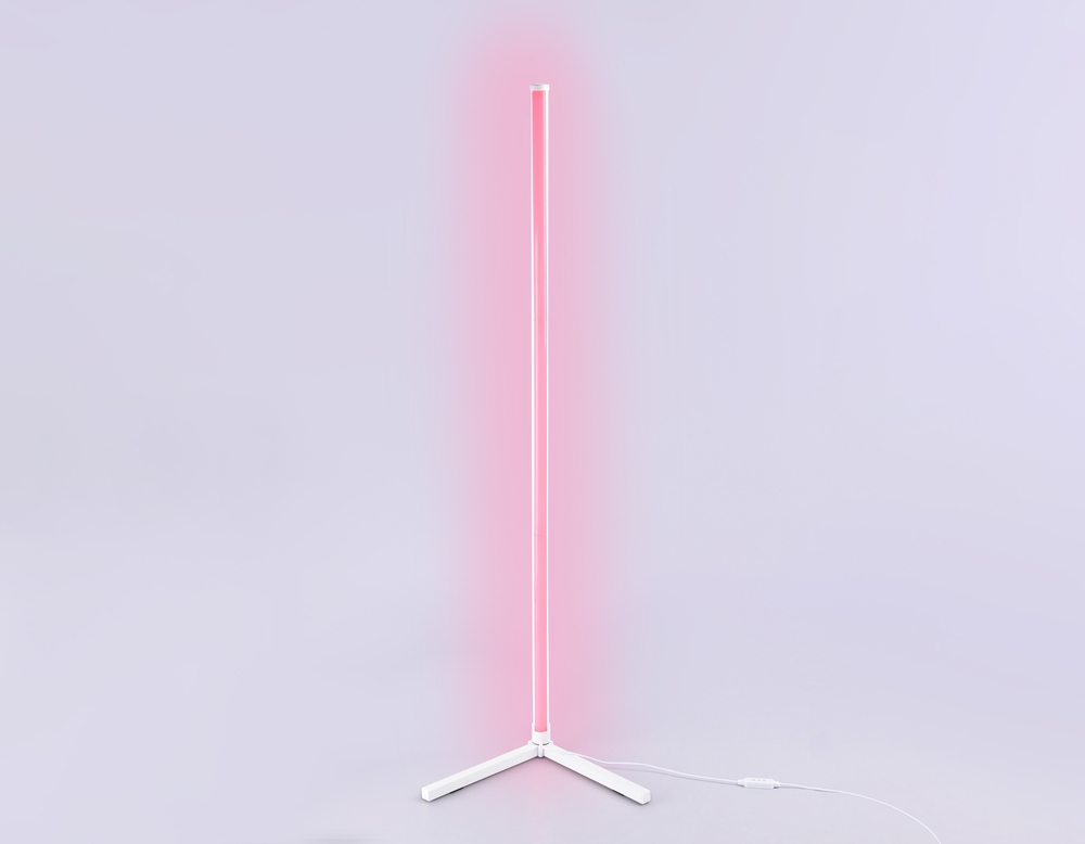 Светильник светодиодный напольный RGB с пультом FL8020 WH белый LED 15W RGB D32*1250 (ПДУ РАДИО 2.4G)