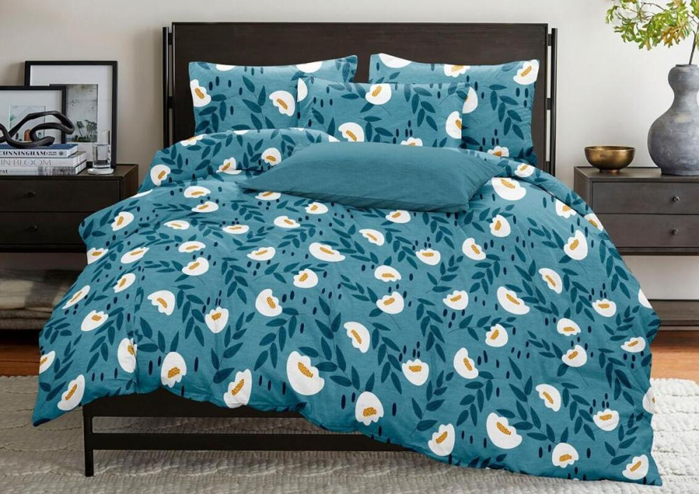 Комплект постельного белья Дуэт БЯЗЬ "Лилии в пруду" (нав. 70х70 или 50х70)