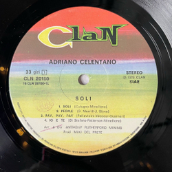 Винтажная виниловая пластинка LP Adriano Celentano Адриано Челентано Soli Соли (Italy 1979) Amore No