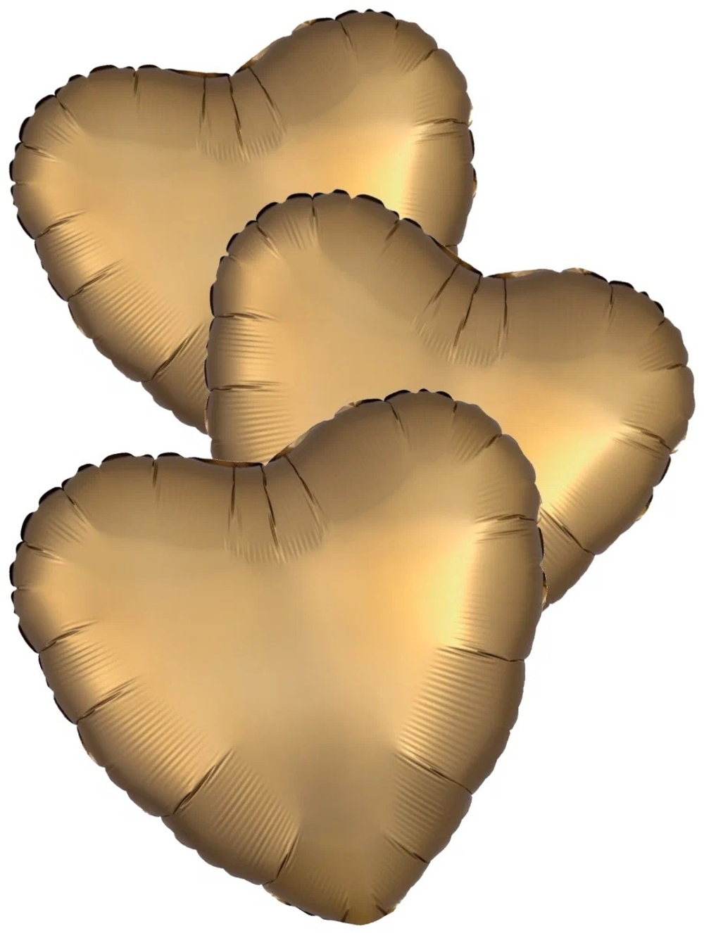 Сердце золото сатин 46см