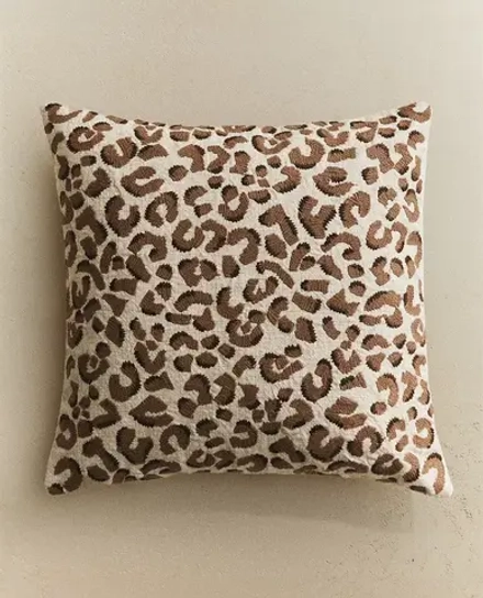 ZARA HOME НАВОЛОЧКА ДЛЯ ДЕКОРАТИВНОЙ ПОДУШКИ С АНИМАЛИСТИЧЕСКИМ ПРИНТОМ, ЛЕОПАРДОВЫЙ