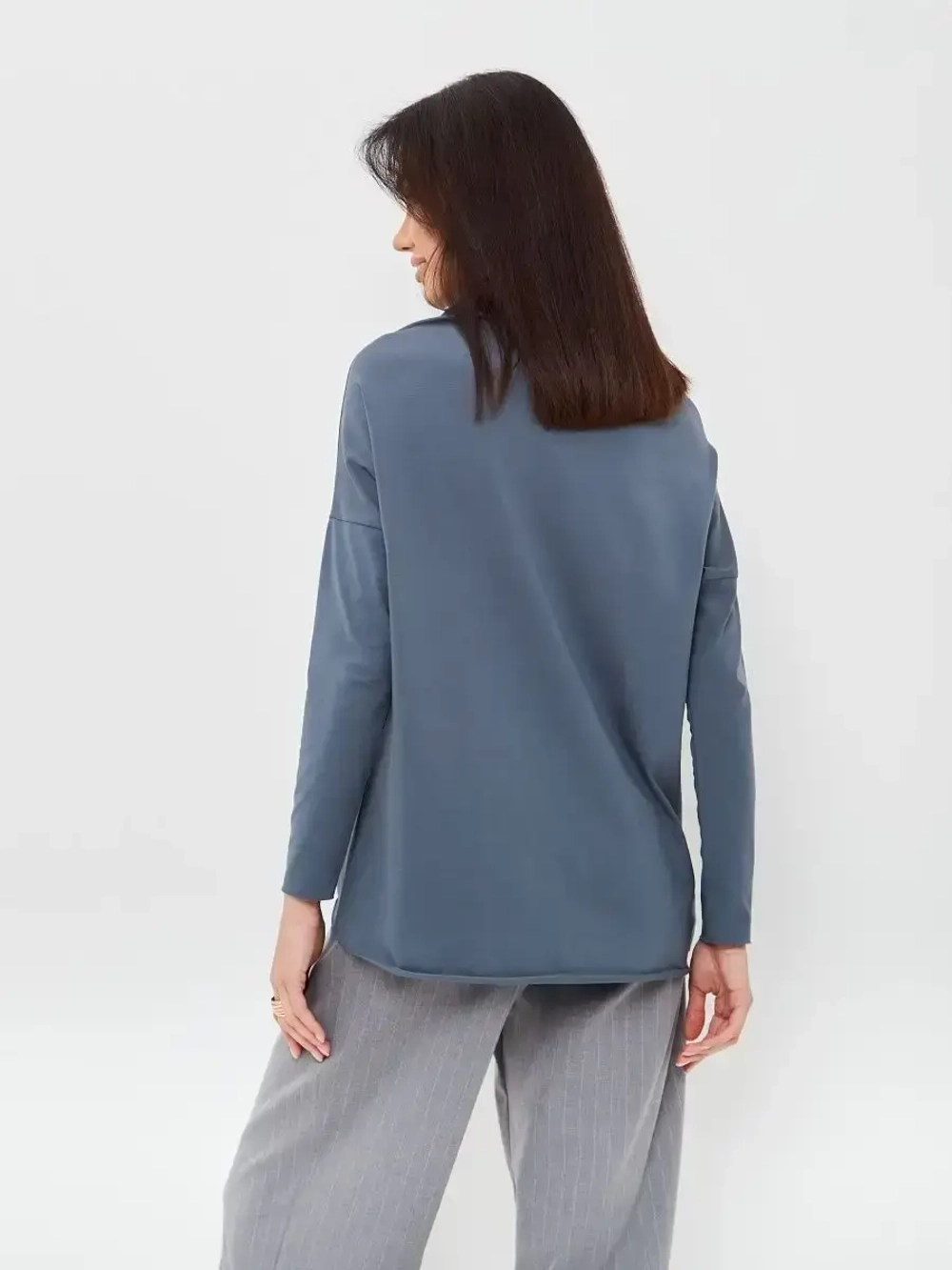 Лонгслив оверсайз серый