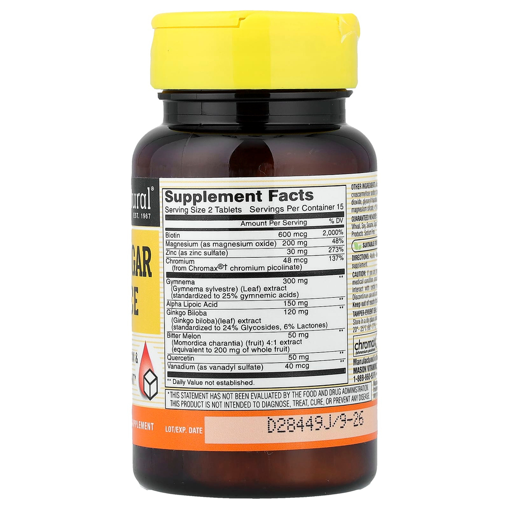 Mason Natural, Blood Sugar Balance, 30 таблеток