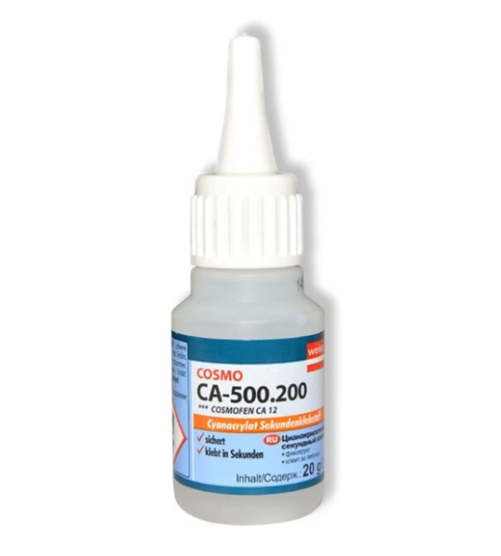 Супер клей Cosma Космофен CA-500.200 мгновенной фиксации, 20 мл