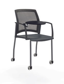 Rewind стул на 4 ногах и колесах со спинкой-сеткой