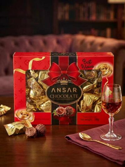 Конфеты шоколад Ansar Chocolate 188гр Красный 1*24