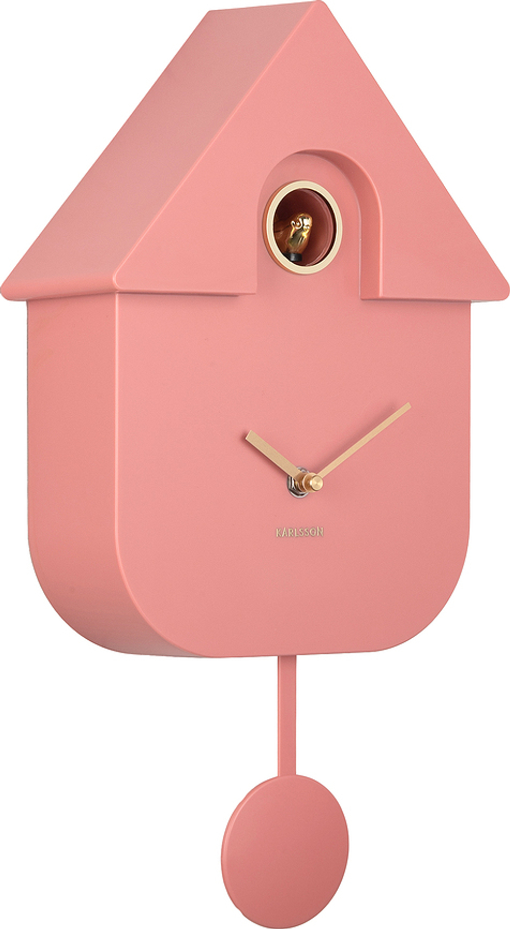 Настенные часы Karlsson Modern Cuckoo, пластик, 21,5 41 см, розовые
