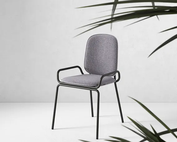 Стул Ror, Double Frame, серая рогожка