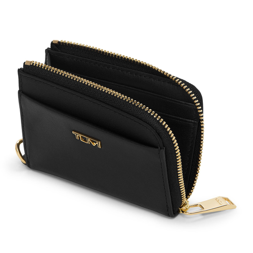 Портмоне для карточек на молнии/Black-Gold