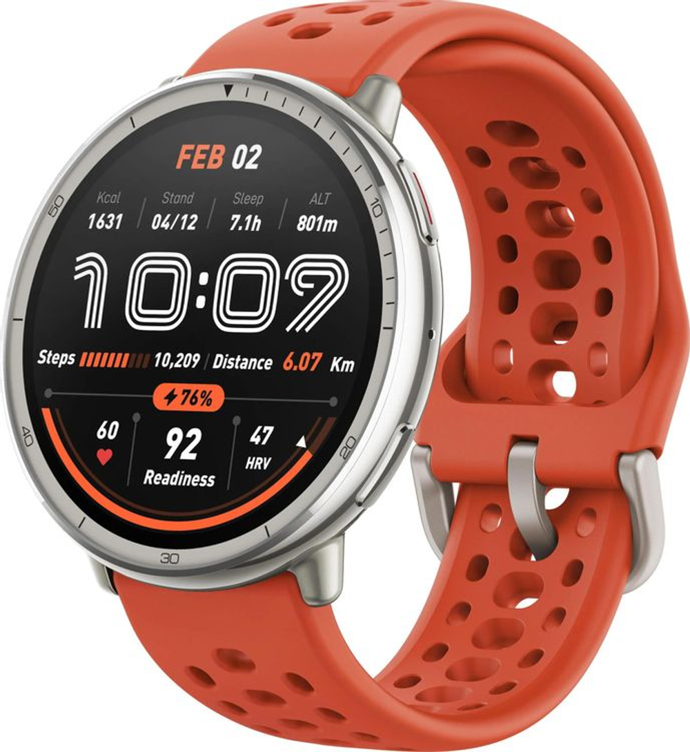 Смарт-часы AMAZFIT Active 2R Premium A2437,  43.9мм,  1.32",  черный/серебристый
