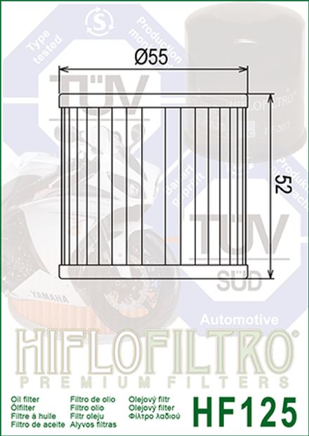 Фильтр масляный Hiflo Filtro HF125