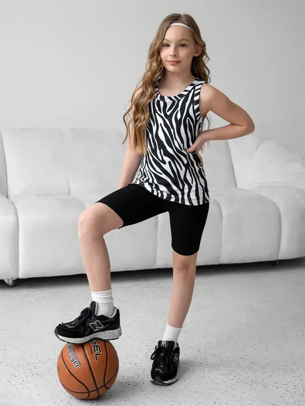 Майка для девочки на лето в рубчик