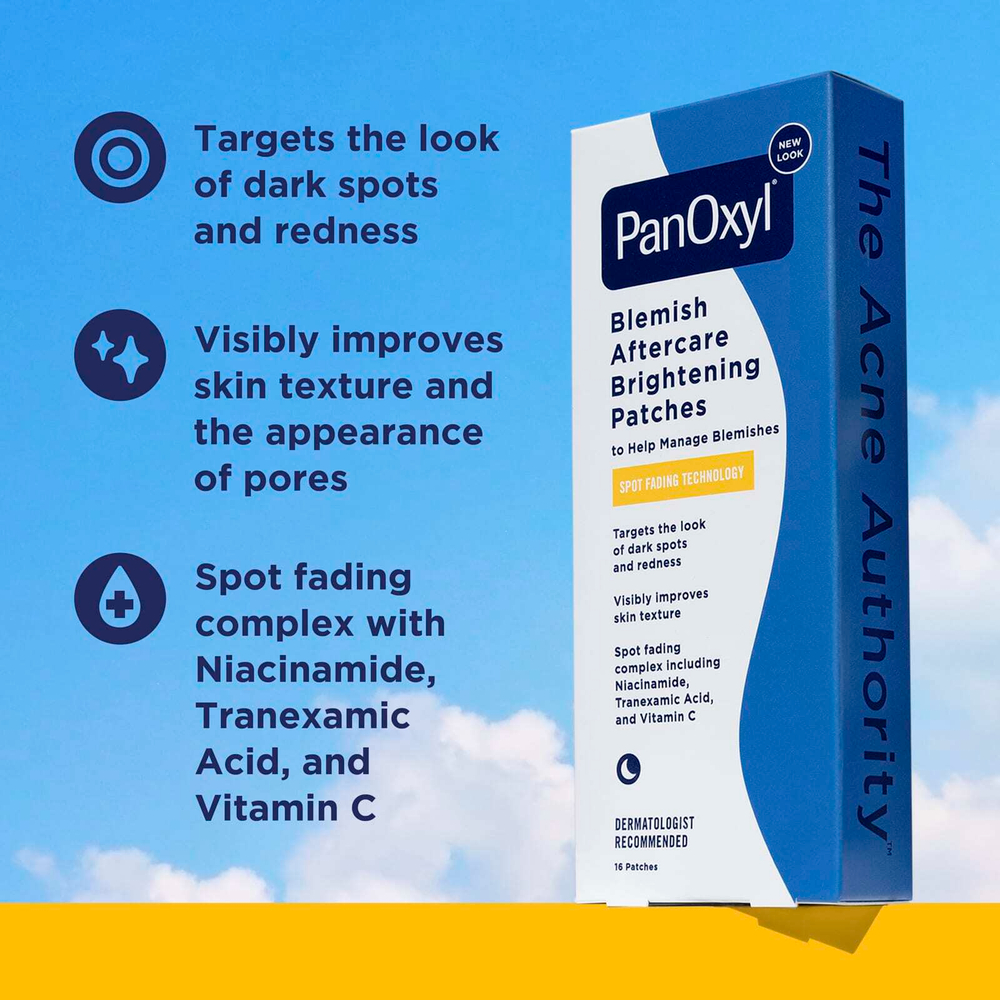 PanOxyl, Осветляющие патчи после ухода Blemish, 16 прозрачных патчей