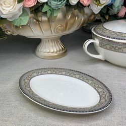 Lenardi 145-372 Овальное блюдо 23см. ЭЛЕГАНТ в под.уп.(х30)Костяной фарфор