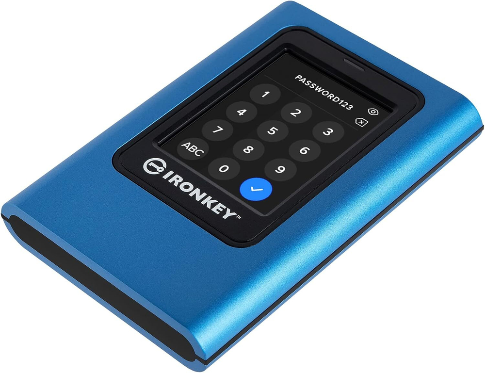 Kingston IronKey Vault Privacy 80 960GB — Зашифрованный внешний SSD с сенсорным экраном FIPS 197 сертификация и защита от несанкционированного доступа
