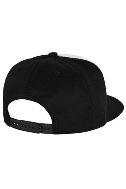 Бейсболка черная с белым и застежкой сзади