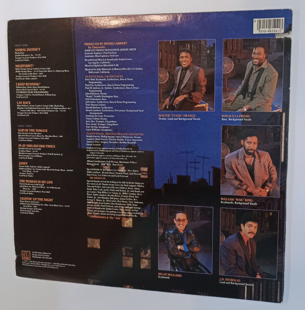 Винтажная виниловая пластинка LP Commodores Nightshift (USA 1985)