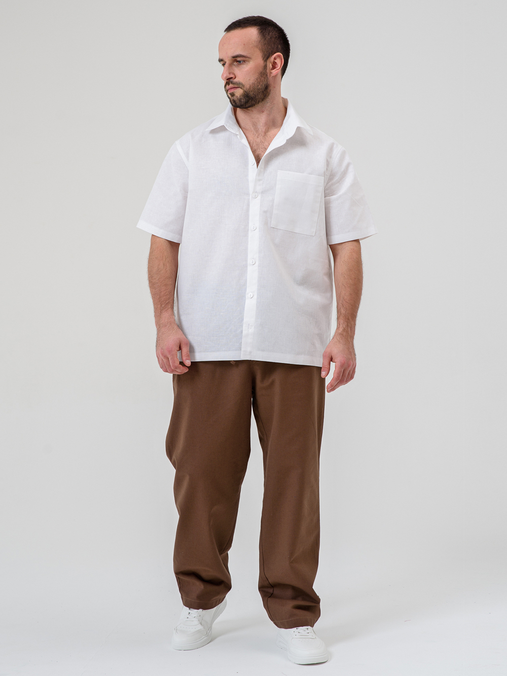 Сорочка верхняя мужская "Лён"