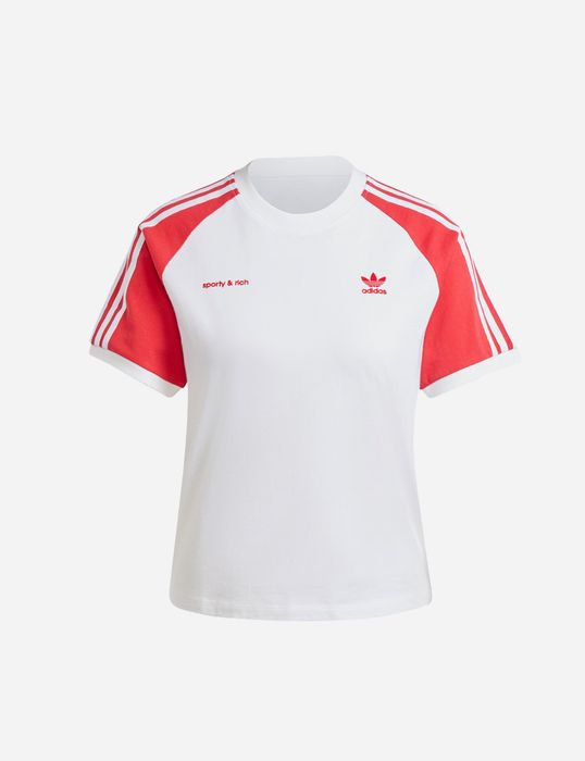 adidas x Sporty & Rich White/Red T-Shirt