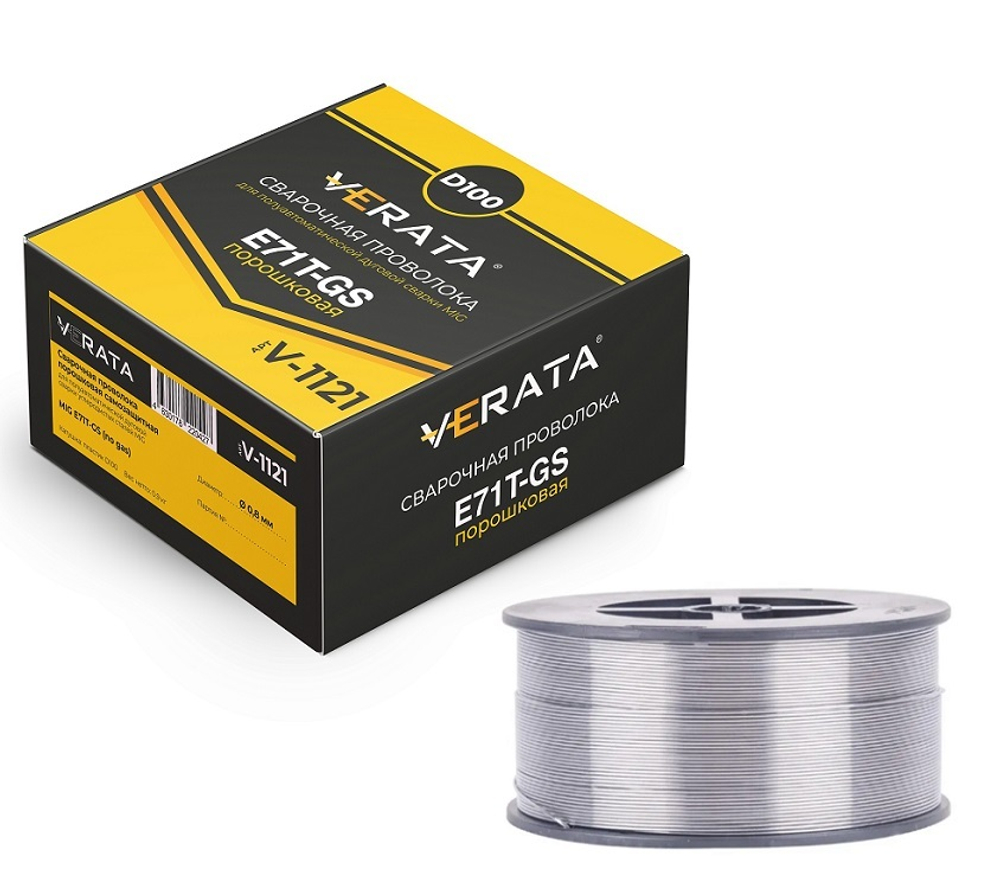 Проволока сварочная с флюсом d 0.8 мм 0,9кг VERATA V-1121