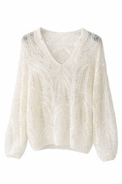MOHAIR кофта - белый