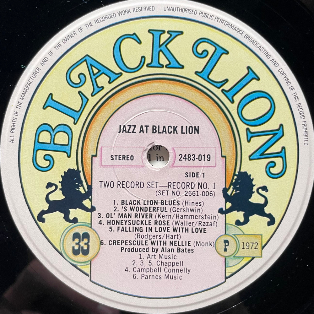Сборник Jazz At Black Lion 2LP (Англия 1972г.)