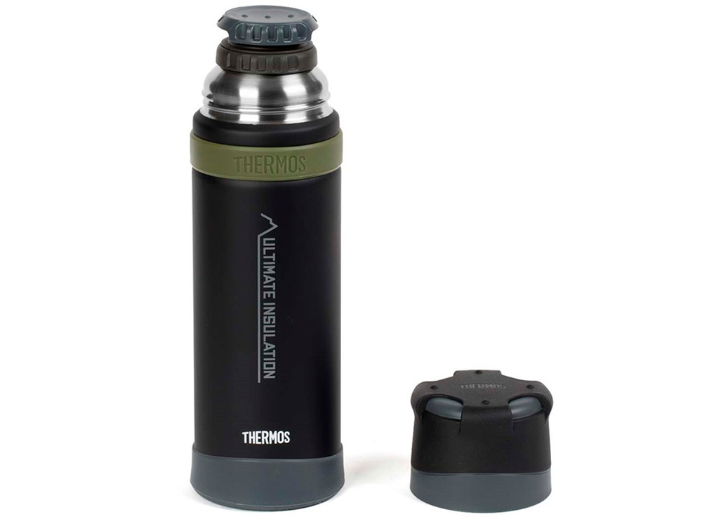 Термос для напитков THERMOS FFX-751 MTBK 0.75L, нержавеющая сталь, винтовая пробка, крышка-чашка, чёрный