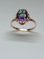 Кольцо серебряное с синтетическим кварцем