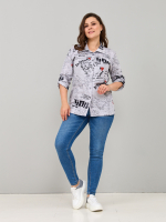 Рубашка Р-001/серый-газета