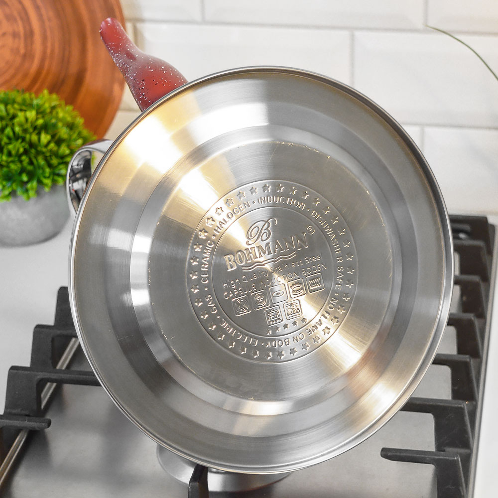 Чайник 3л нерж, с подвижной ручкой