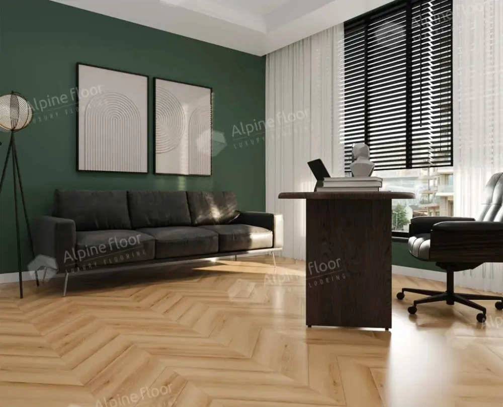 Кварц-винил Alpine Floor SPC Chevron Alpine ECO 18-19 Дуб Самерсет 4V 43кл
