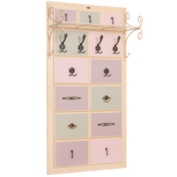 Вешалка настенная Пандора 3 Айвори Акварель