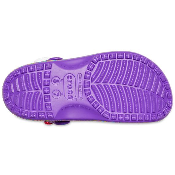 Crocs Classic Clog 'Neon Purple Multi Hearts'