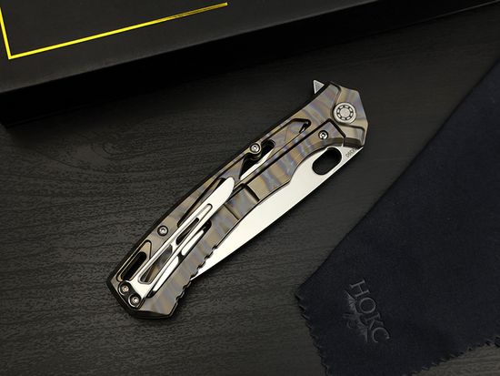 Нож НОКС Майор титановый Flamed Strips - сталь М390 серия "Elite" (328-350526)