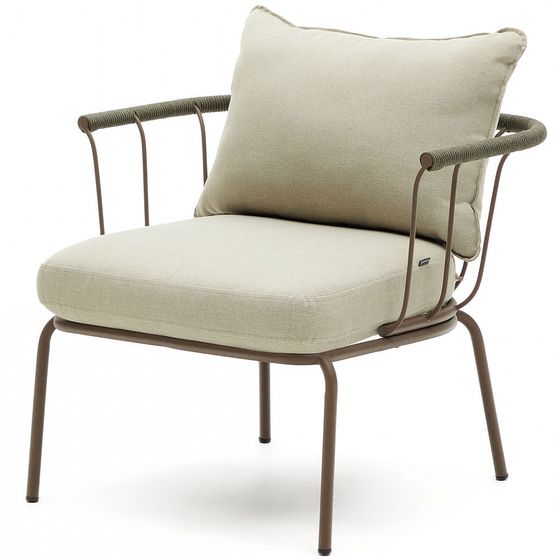 Уличное кресло Salguer, зеленое/коричневое