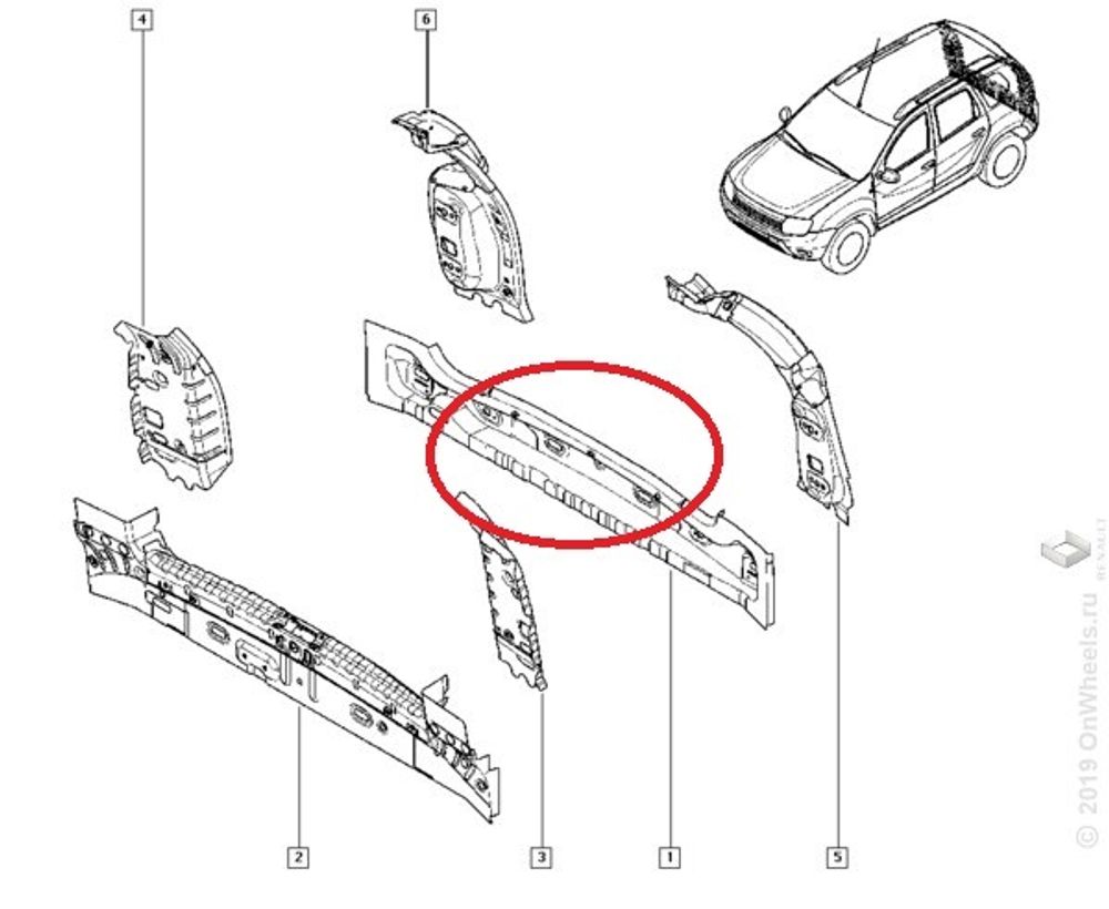 Панель задн. Renault Duster (Renault)