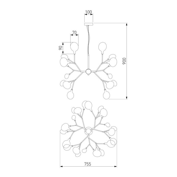 Подвесная люстра Bogates Lamella 554