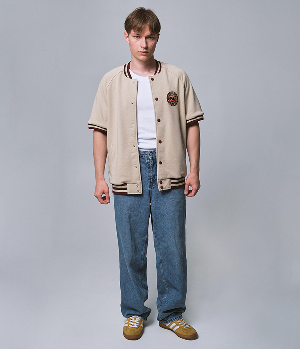 Short Sleeve Bomber Бежевый