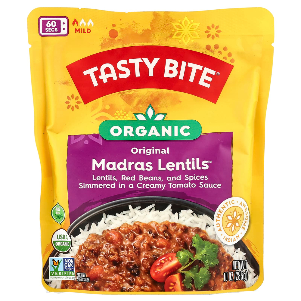 Tasty Bite, Organic Original Madras Lentils ™, мягкого действия, 285 г (10 унций)