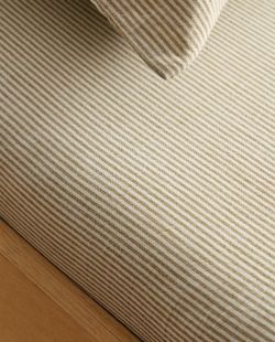 ZARA HOME ДЕТСКАЯ ПРОСТЫНЯ НА РЕЗИНКЕ В ПОЛОСКУ, ЗЕЛЕНЫЙ