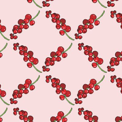 сочная красная смородина на розовом фоне