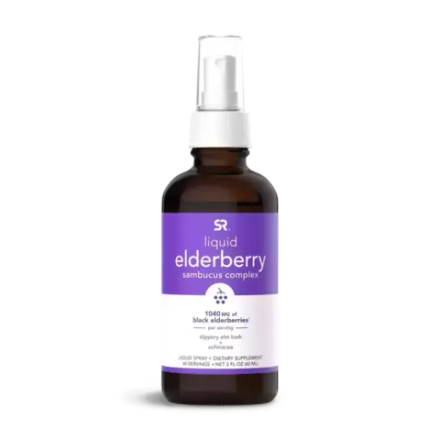 Sports Research, Добавка с бузиной в форме спрея, Elderberry Spray, 60 мл